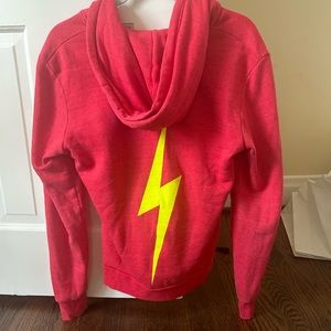 Aviator Nation lightning bolt zip up hoodie